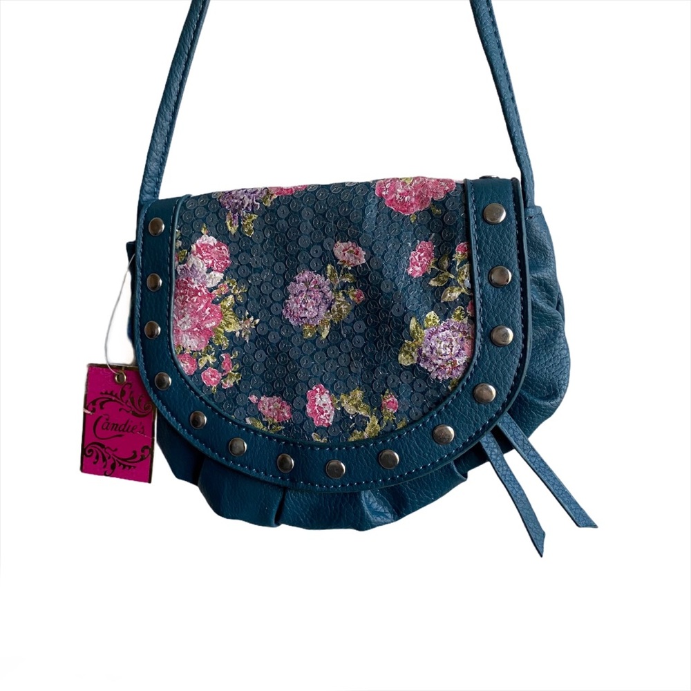 Candies Floral Sequin Crossbody Purse